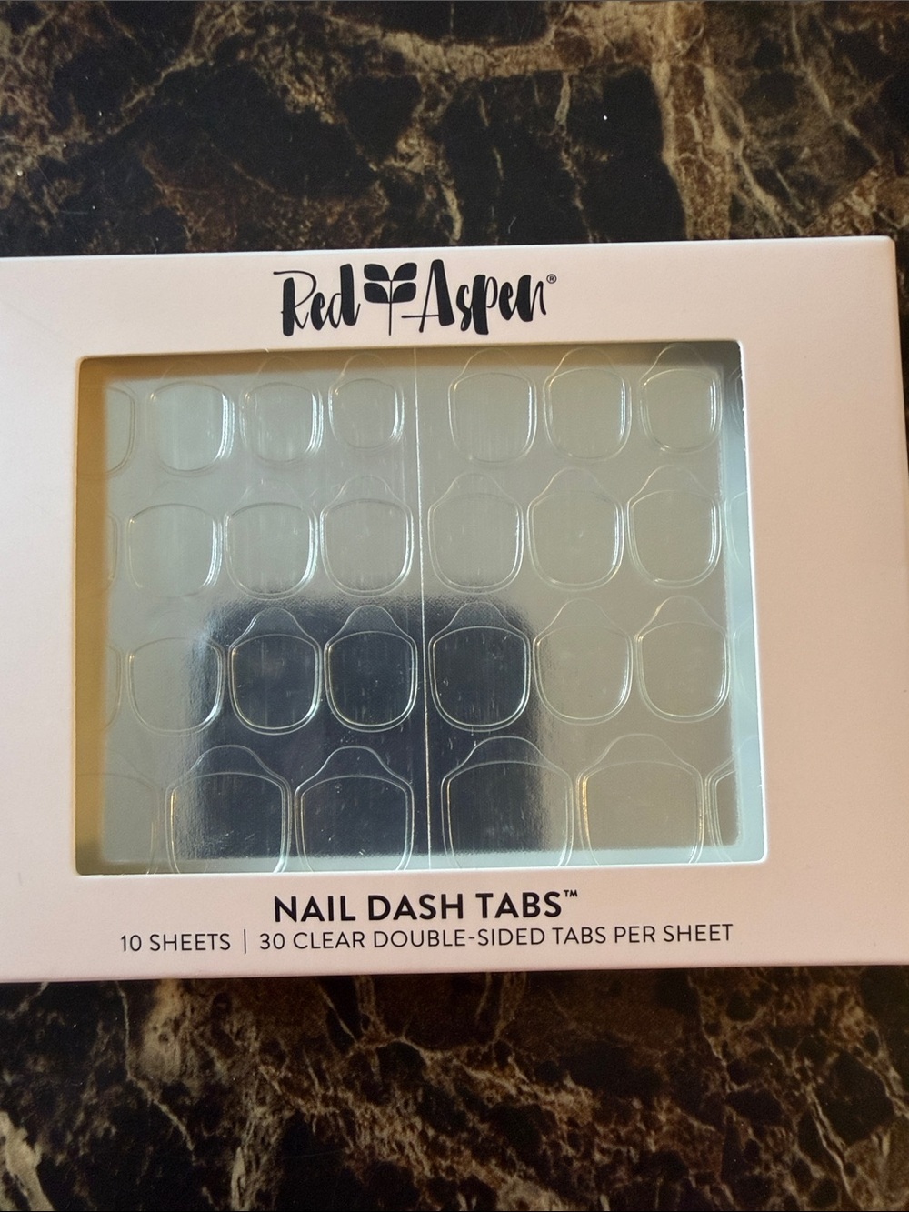 Red Aspen Clear Nail Dash Tabs - 10 Sheets